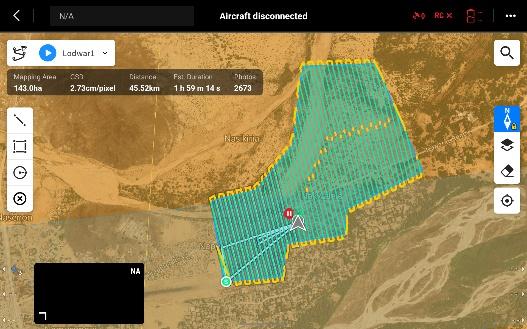 Flight plan, settlement in Lodwar