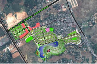 Masterplan overlay on aerial imagery